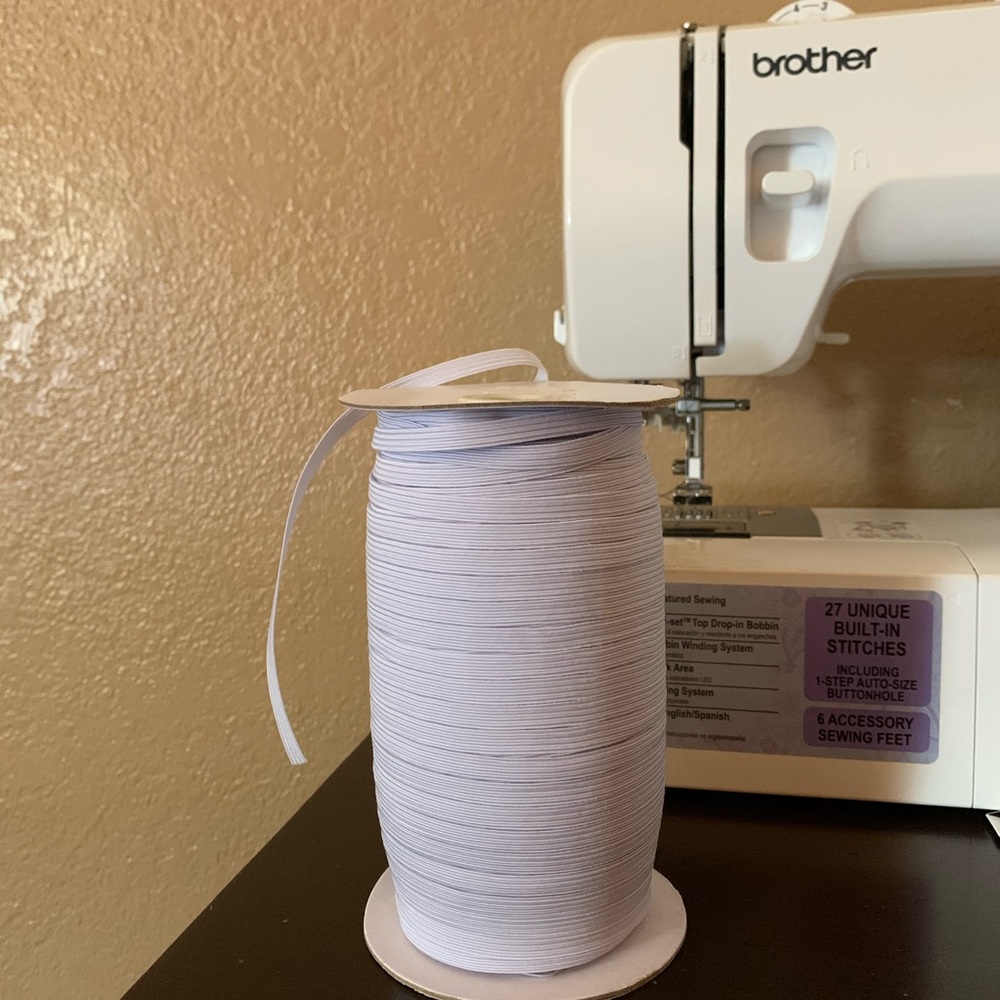 Elastics 1/4” white 6mm. FREE SHIPPING!